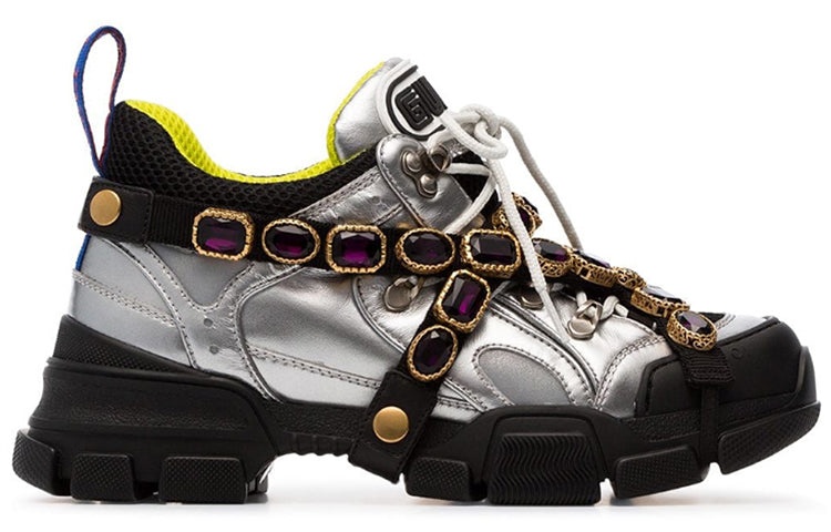 (WMNS) Gucci Flashtrek Crystals 'Silver' 537133-DORA0-8188 - 2
