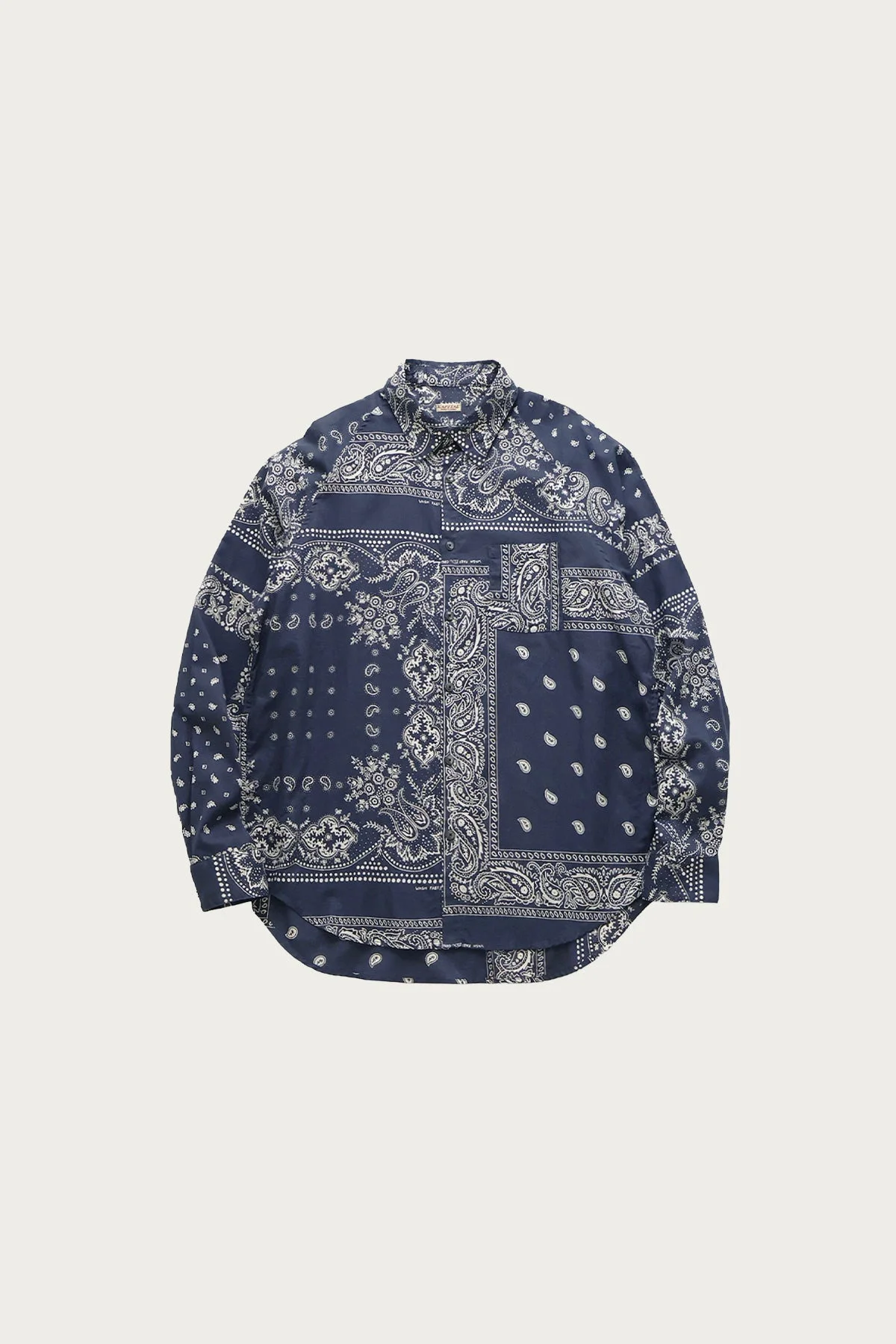 Gauze RAT BRAND Bandanna Patchwork Raglan Shirt - Aubergine - 1