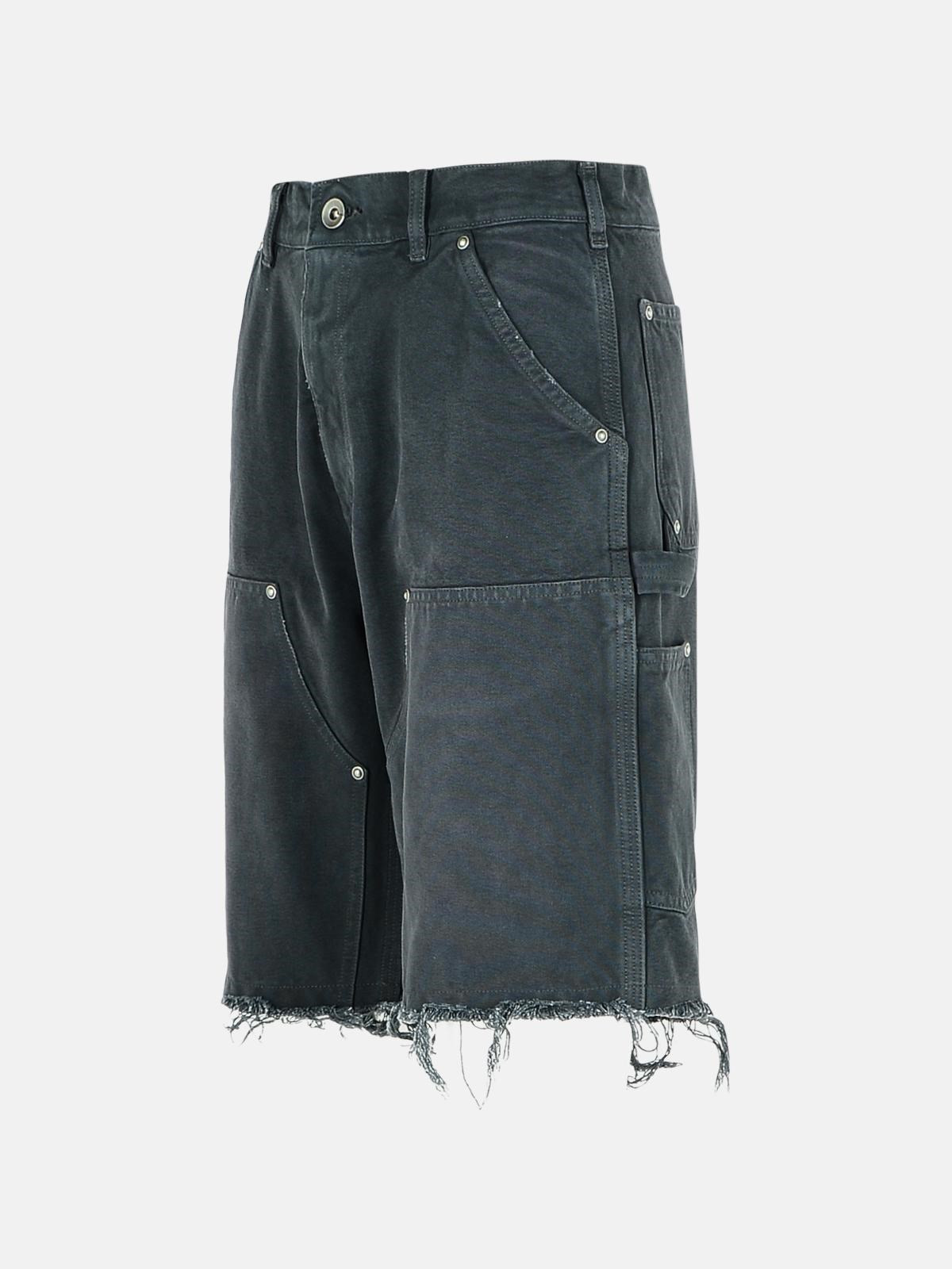 GRAY COTTON SHORTS - 2