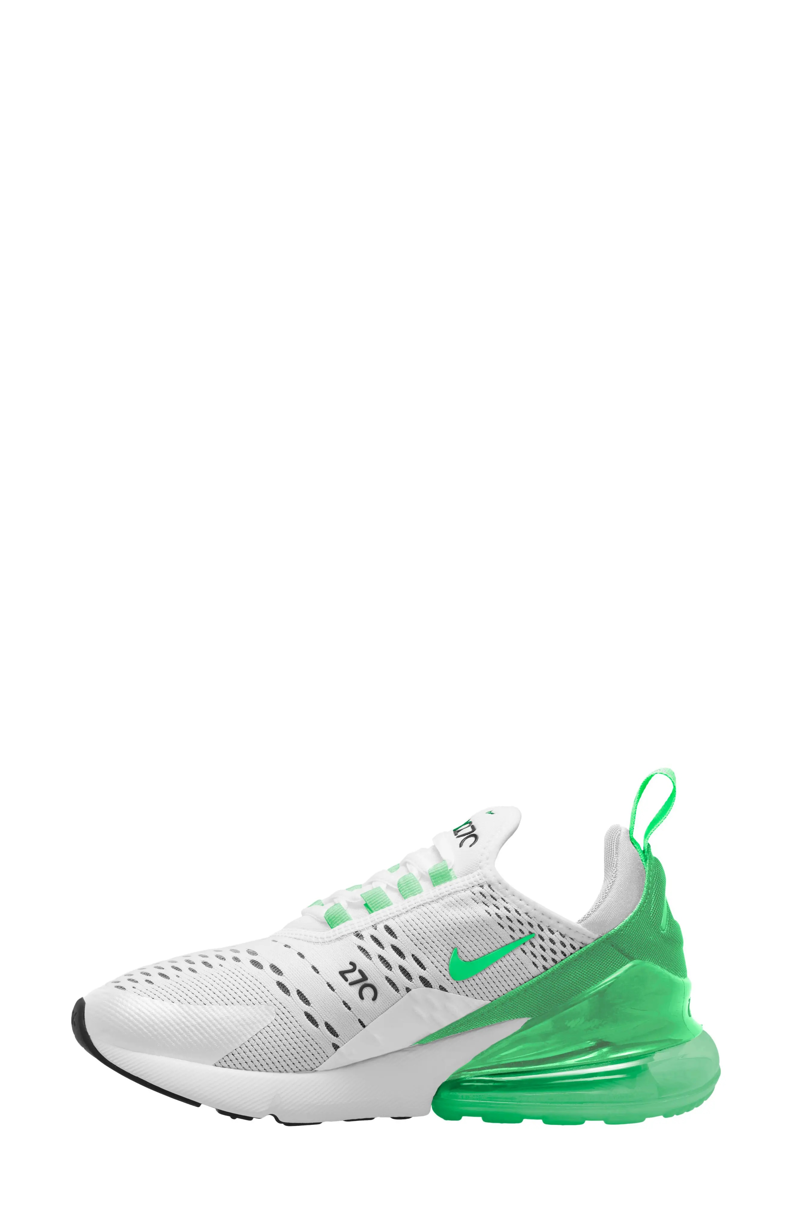 Air Max 270 Sneaker in White/Green Shock-White-Black - 4