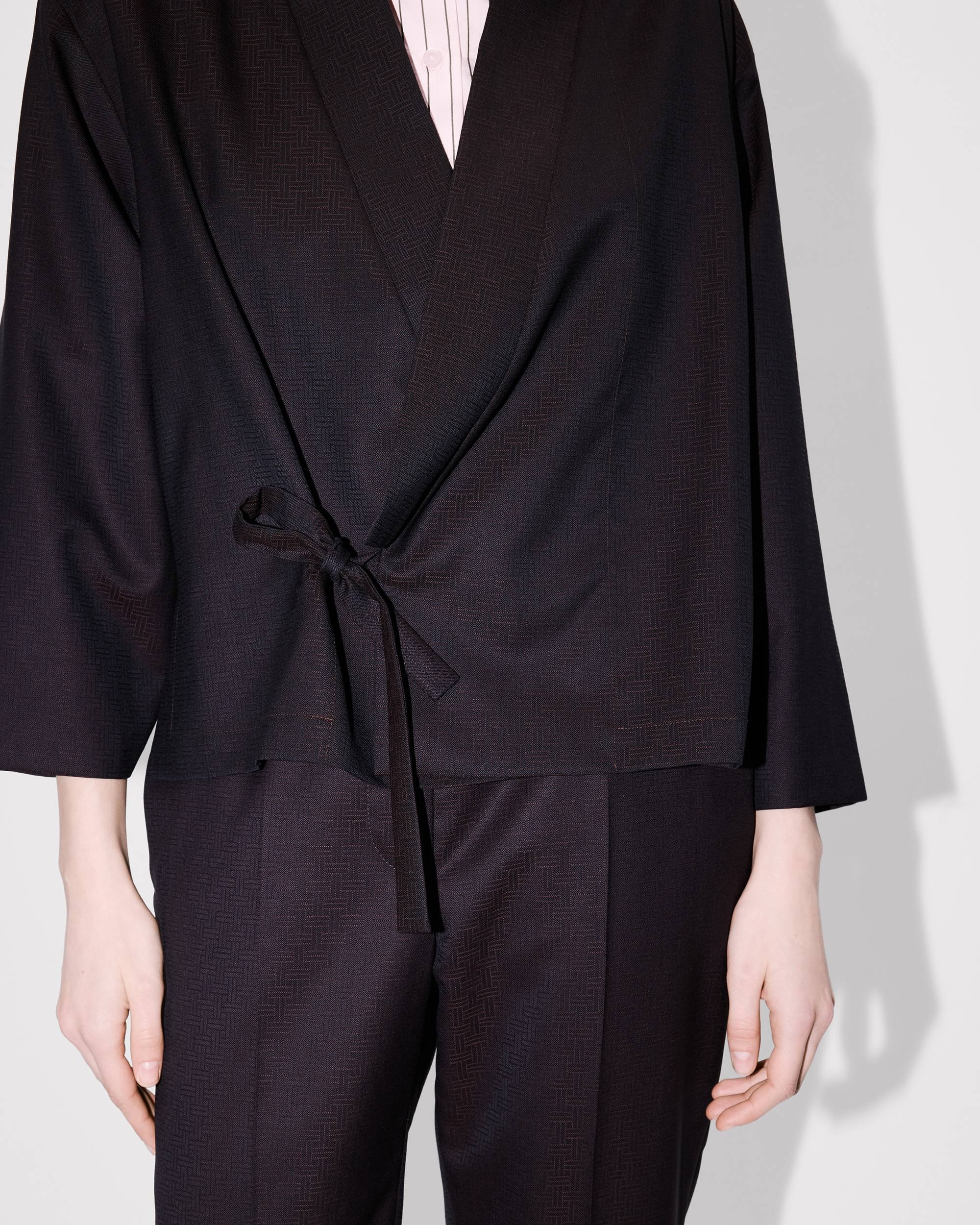 'KENZO Weave' kimono jacket in wool jacquard - 7