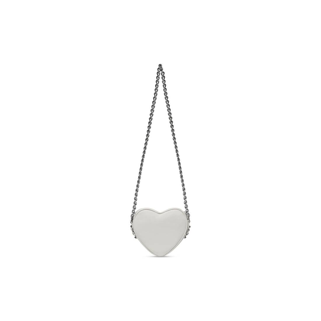 Women's Le Cagole Heart Mini Bag  in Optic White - 4