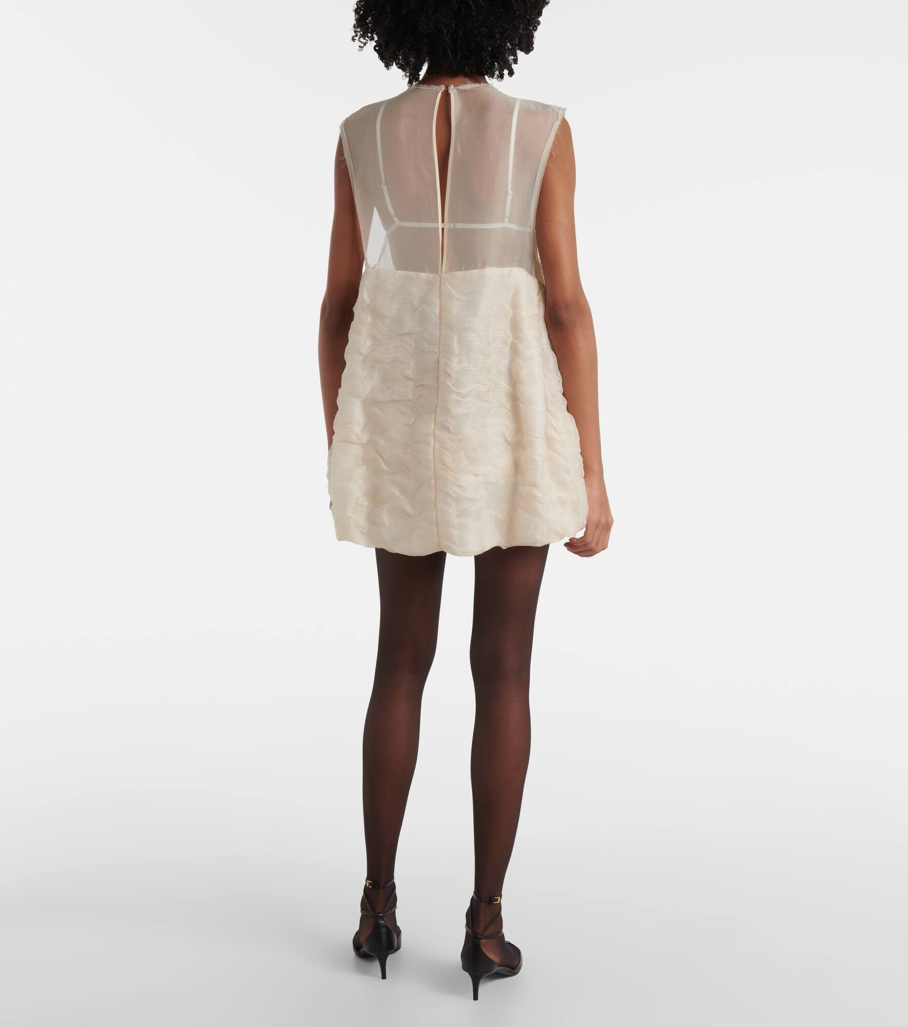 Blair linen and silk-blend minidress - 3