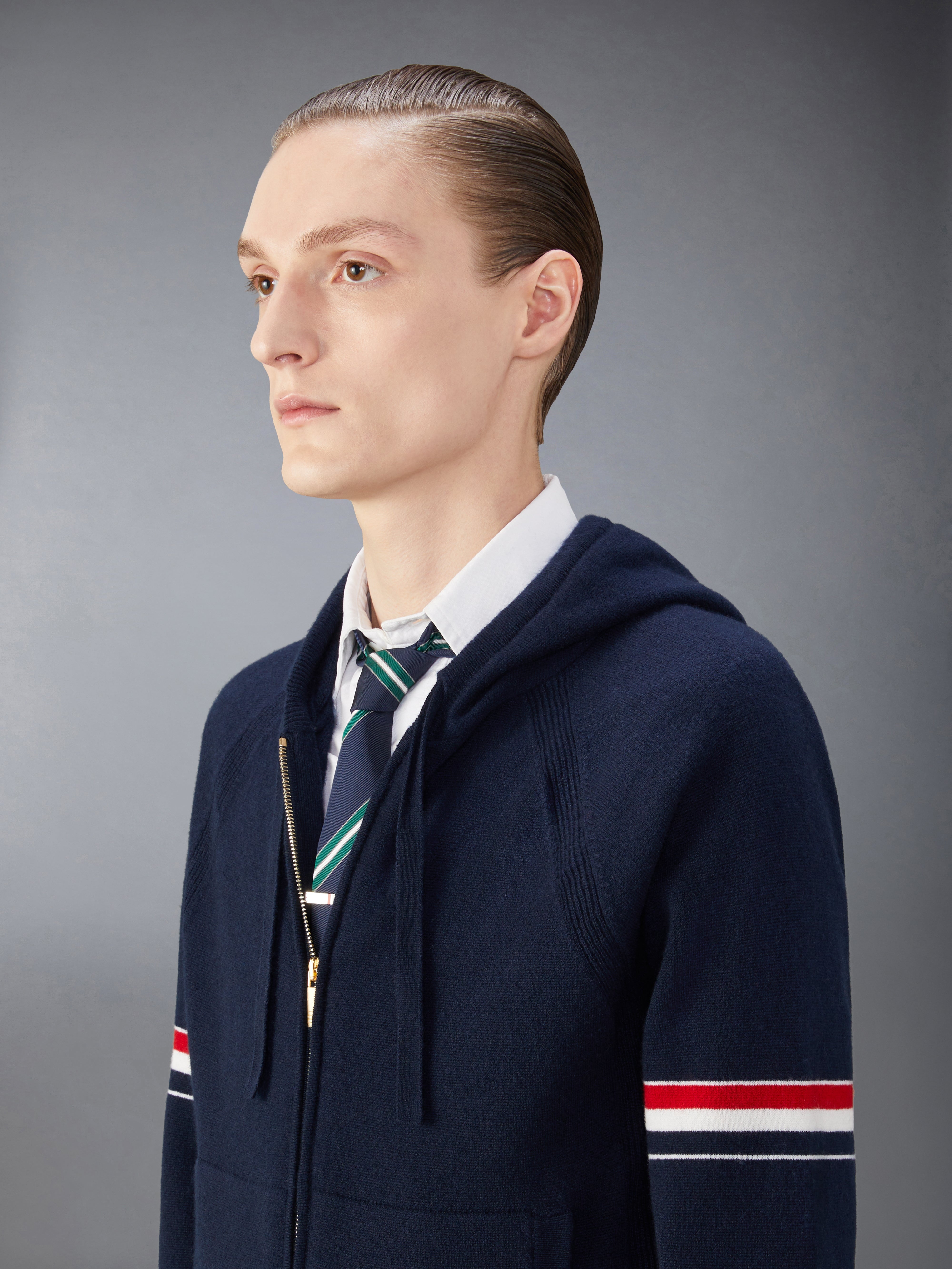 Cashmere Armband Zip up Hoodie - 4