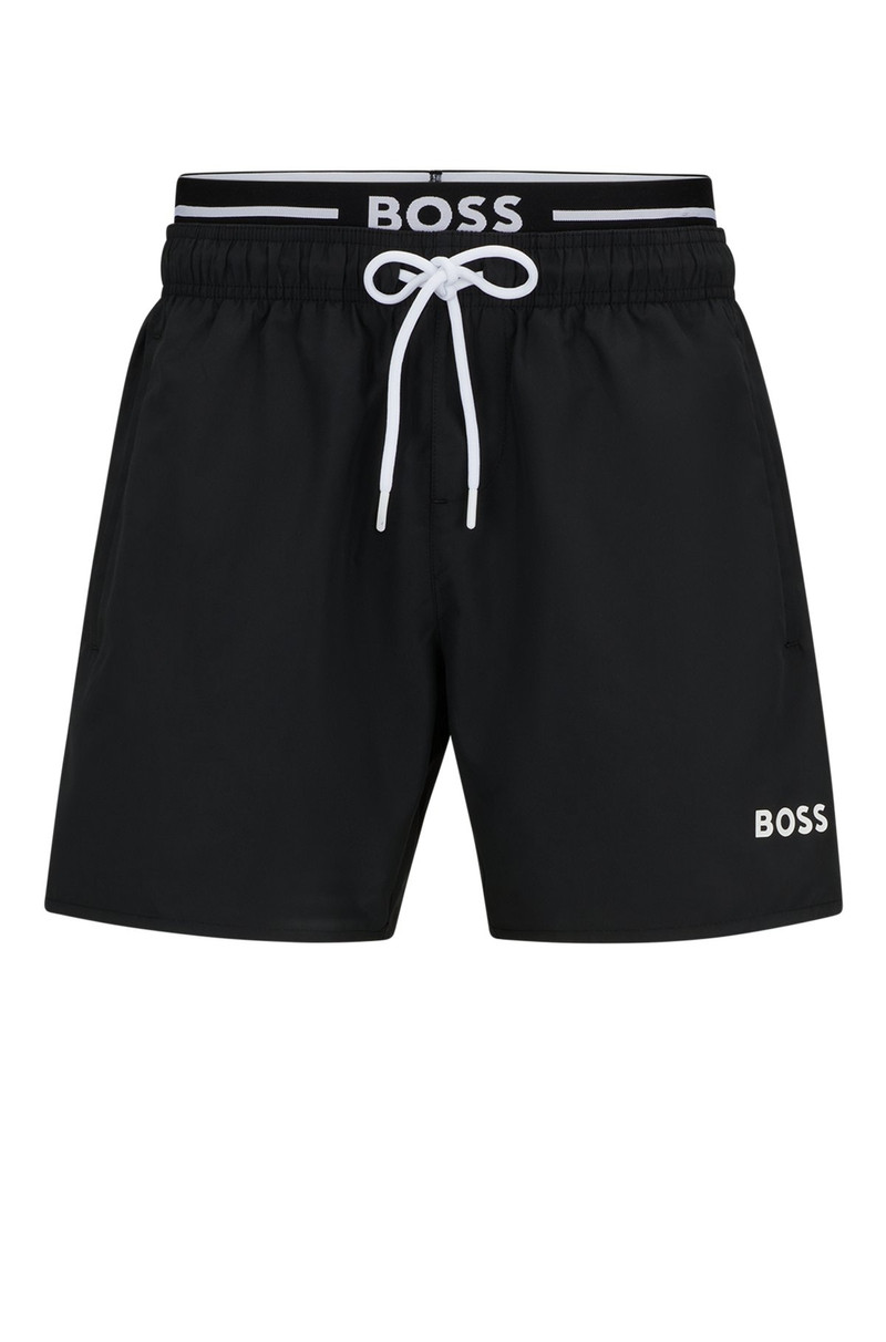 QUICK-DRY SWIM SHORTS IN RECYCLED FABRIC WITH BRANDING 1