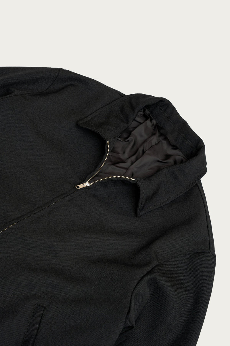 Site Jacket - Black Heavyweight Wool Gabardine 3