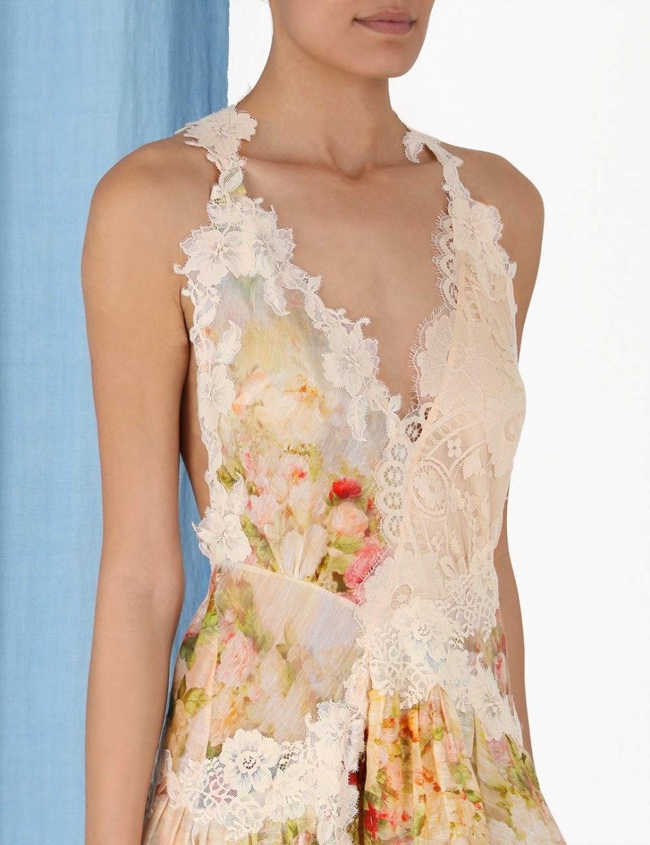 【Zimmermann】LUMINOSITY TWILL LACE DRESS レース ドレス Zimmermann LUMINOSITY SPLICE LACE DRESS | REVERSIBLE