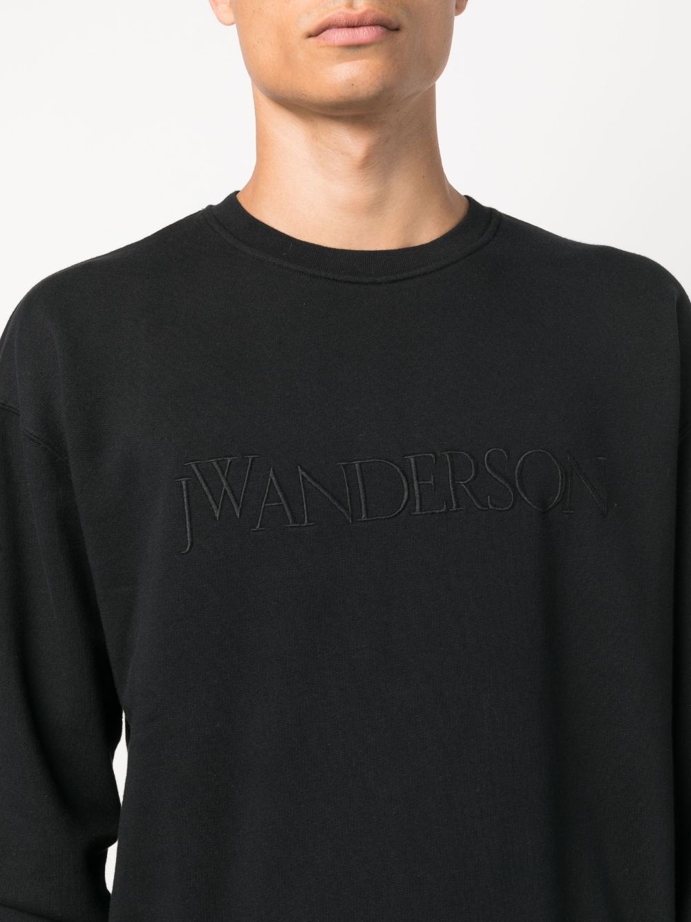 logo-embroidered cotton sweatshirt - 5