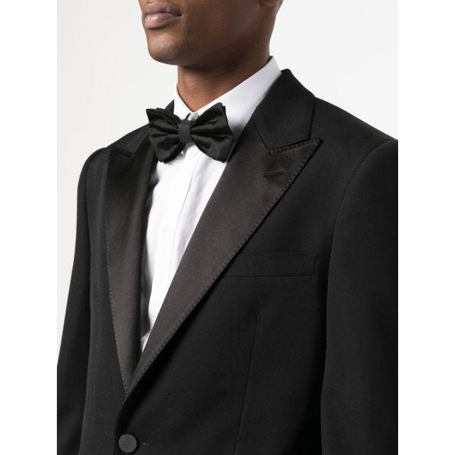 Black blazer with contrasting lapels - 5