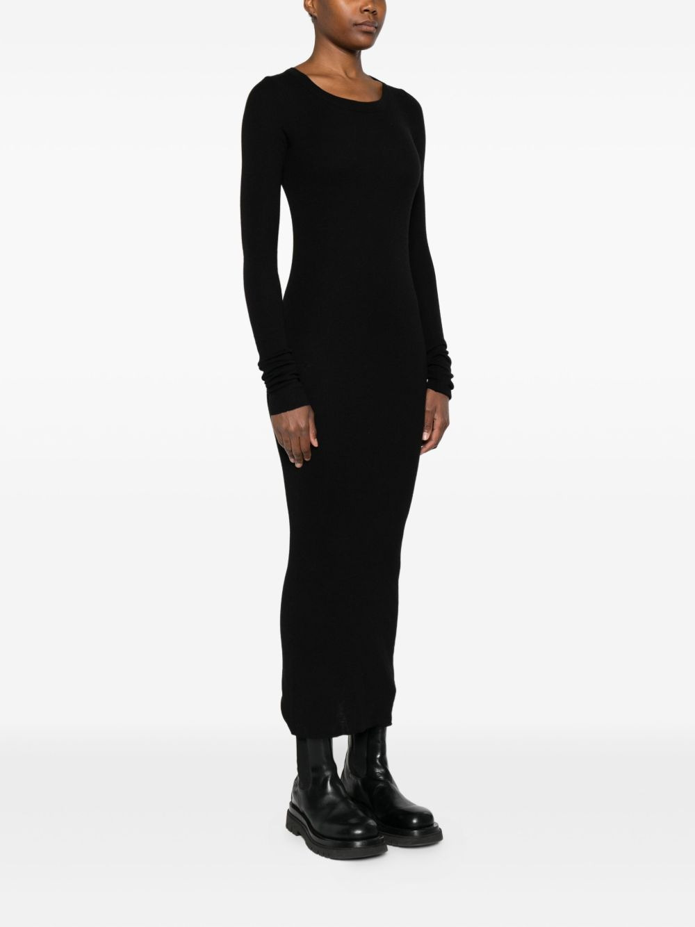 long-sleeve midi dress - 3