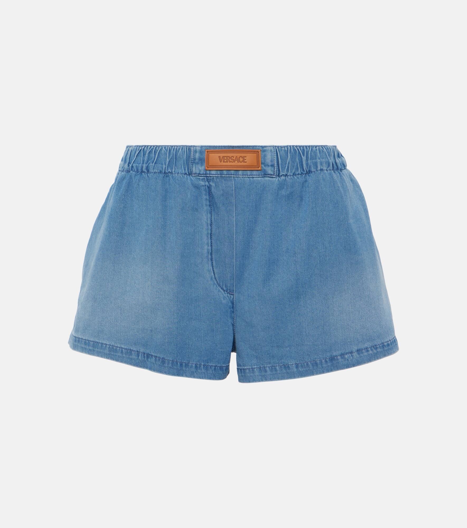 Logo denim shorts - 1