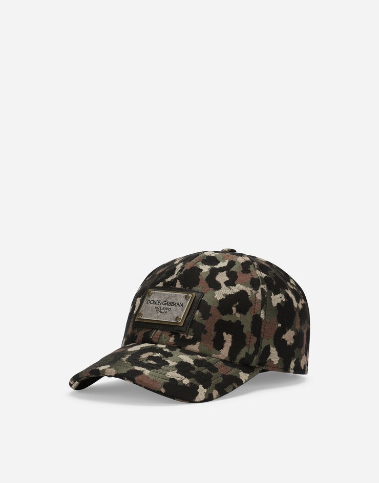 Camouflage baseball cap with plate - 1