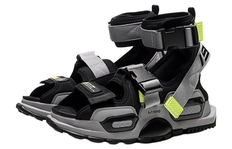 Li-Ning PLATFORM Paris Fashion Week Catwalk Series Gray Green Sandals 'Gray Green' AGBN077-5 - 3