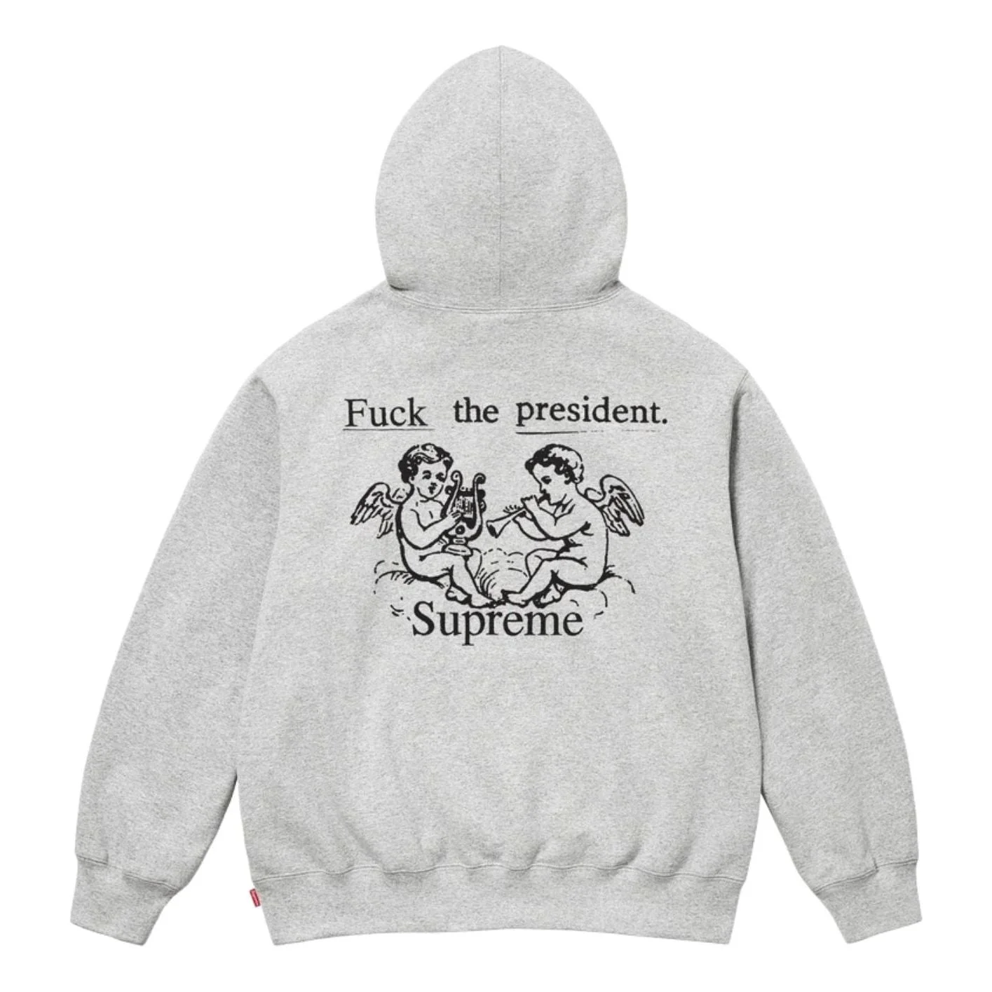 Supreme FW25 President Hooded Sweatshirt 'Heather Grey' FW25SW80-HEATHER-GREY - 1