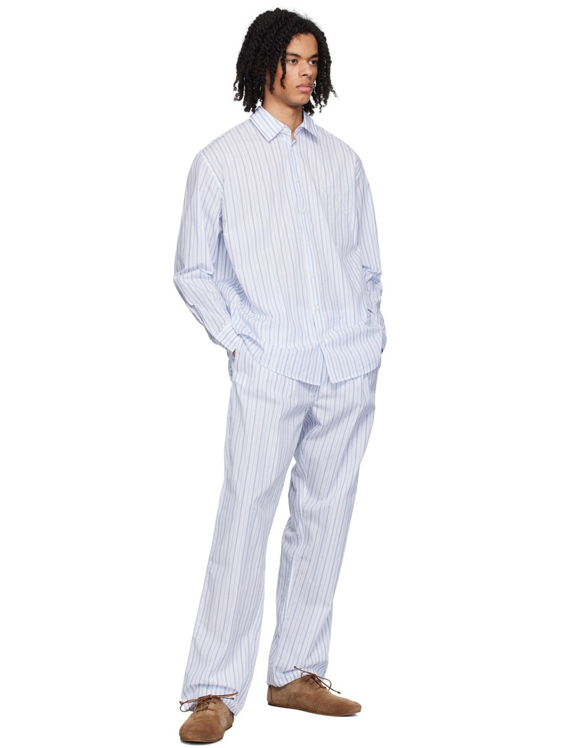 soulland Blue & White Fadi Trousers outlook