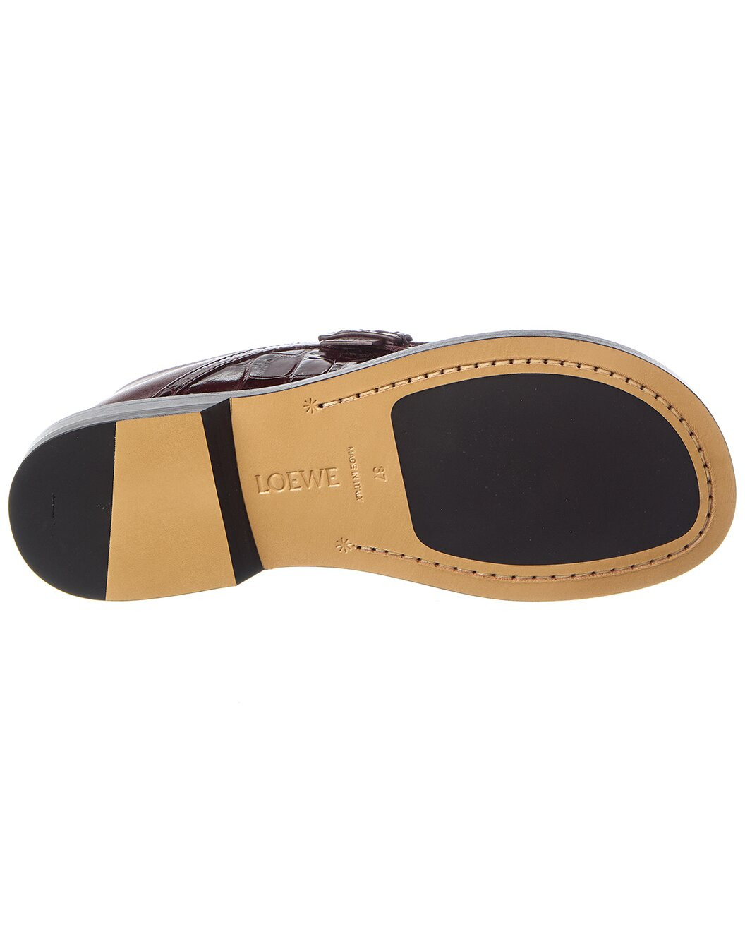 Loewe Campo Croc-Embossed Leather Loafer - 4