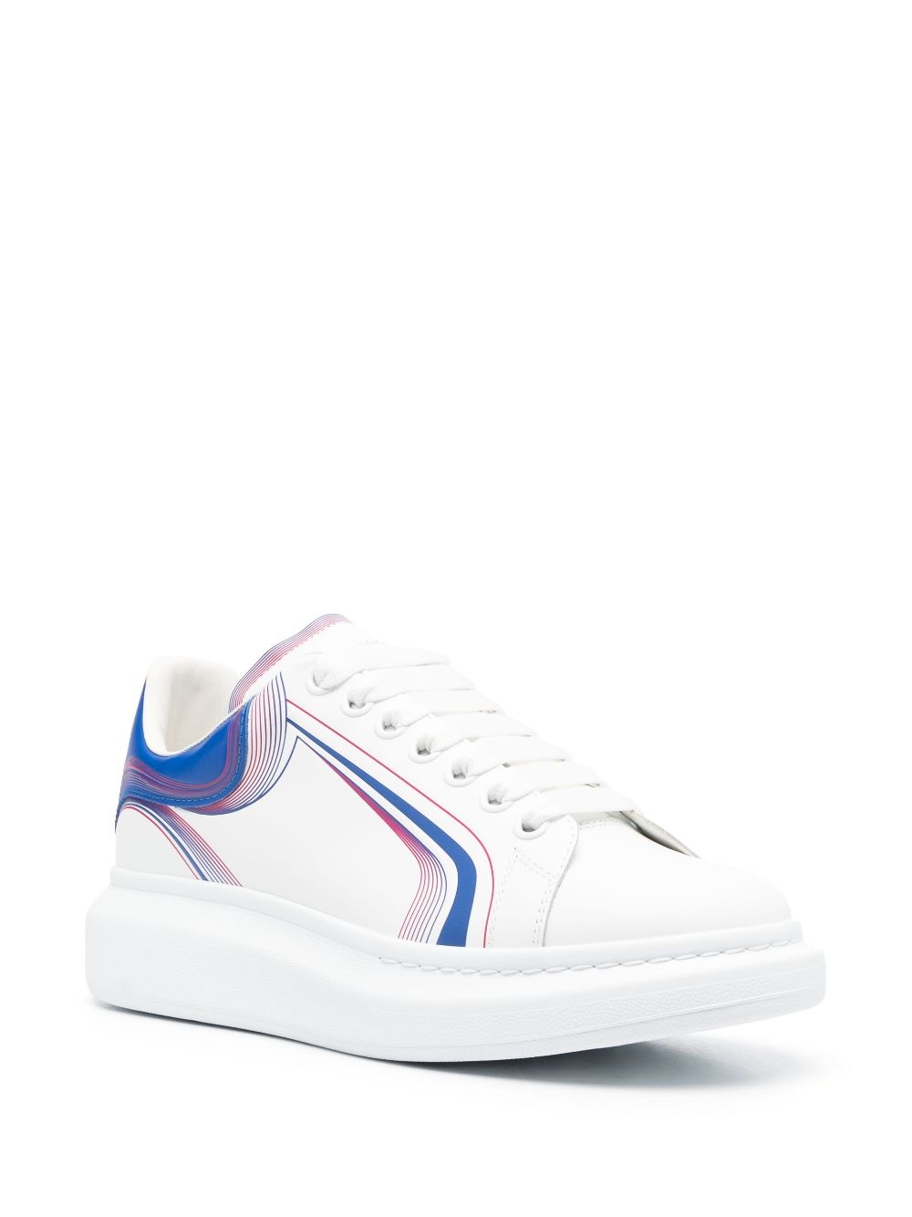 Oversized geometric-print sneakers - 2