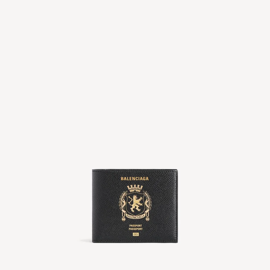 Men's Passport Square Folded Wallet in Black - 1