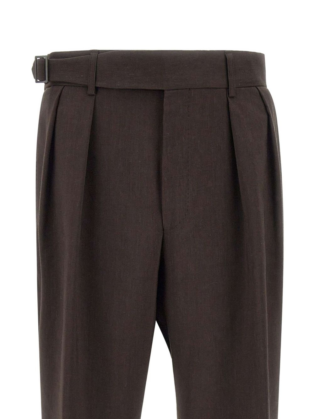 linen-blend trousers - 4
