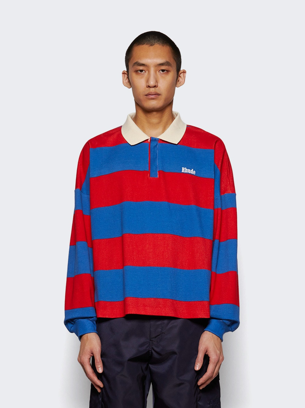 Striped Pique Polo Red And Blue - 2