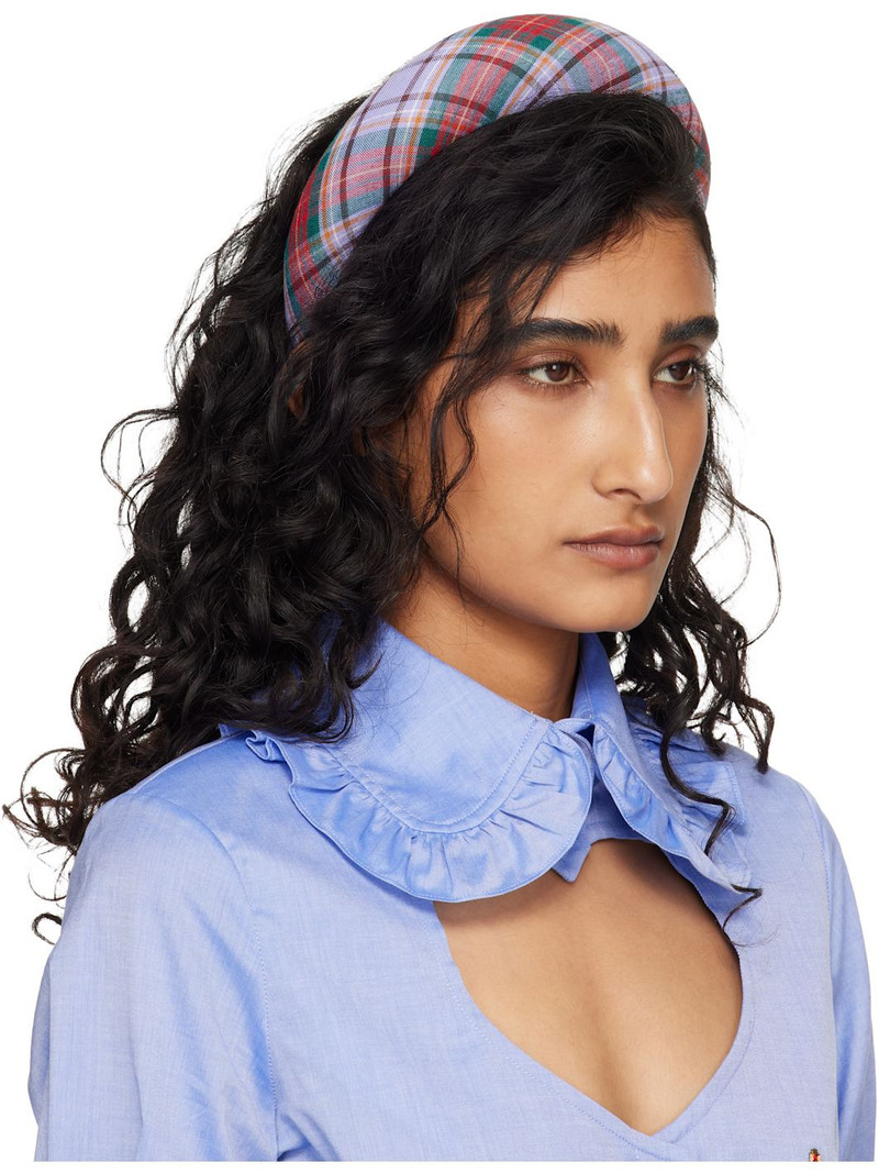 Vivienne Westwood Purple & Red Louth Tartan Large Headband outlook