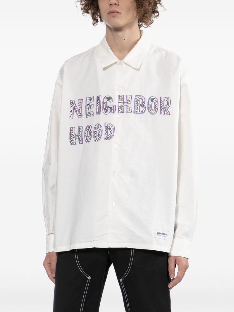 logo-embroidered shirt 3