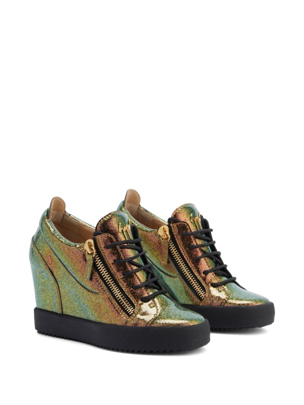 Addy glitter wedge sneakers - 2