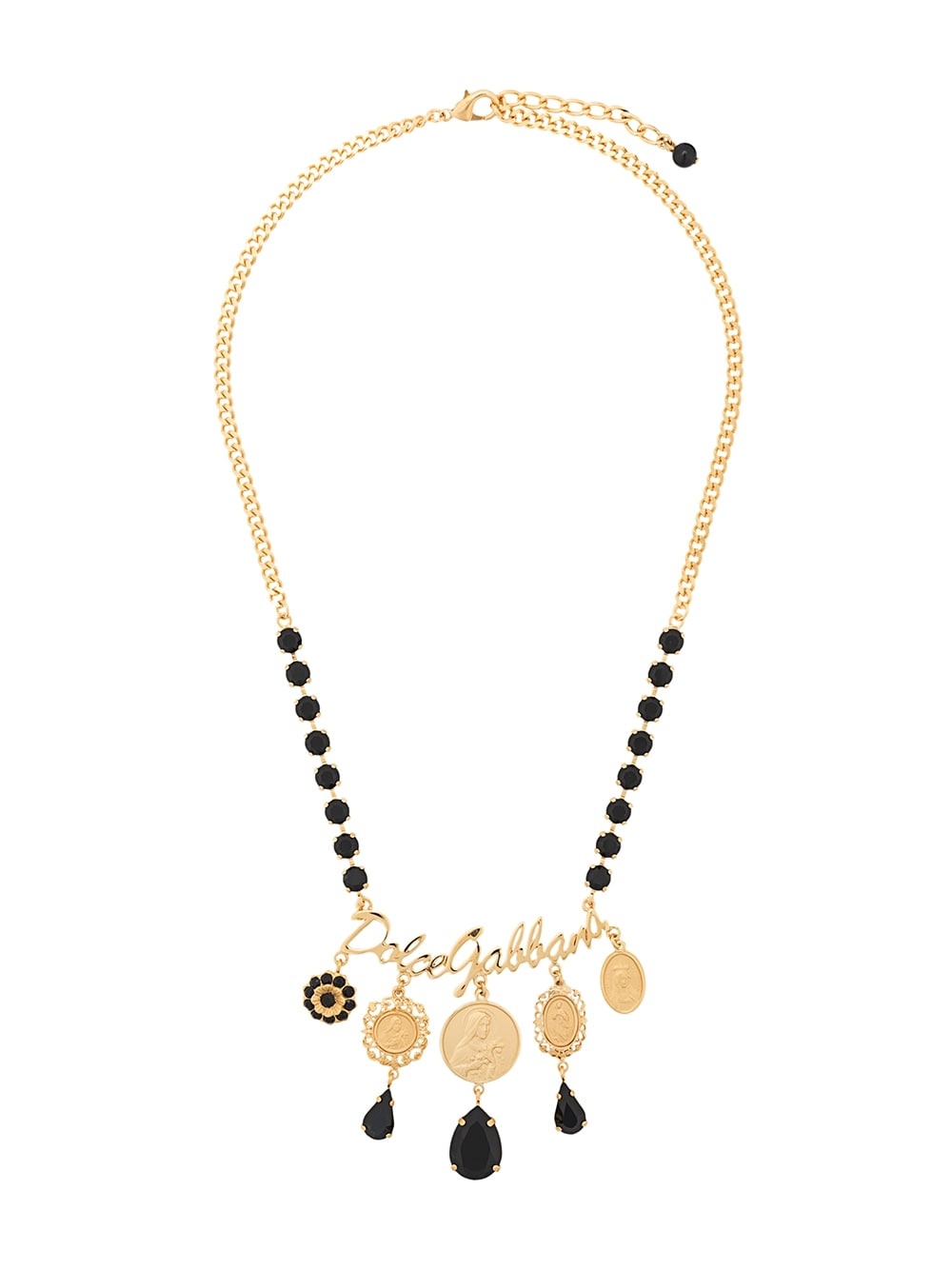votive motif medallion necklace - 1