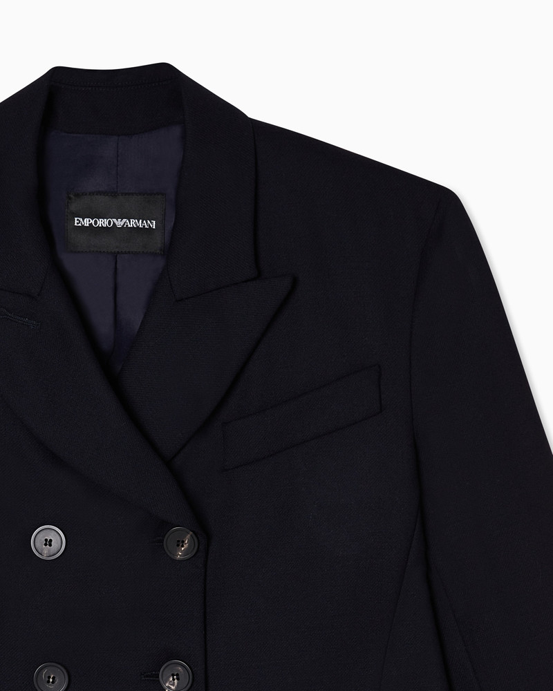 EMPORIO ARMANI DOUBLE-BREASTED JACKET IN FLUID WOOL outlook