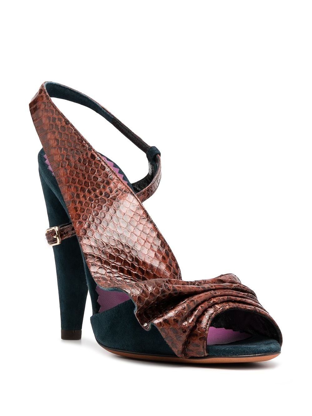 snakeskin-effect sandals - 2