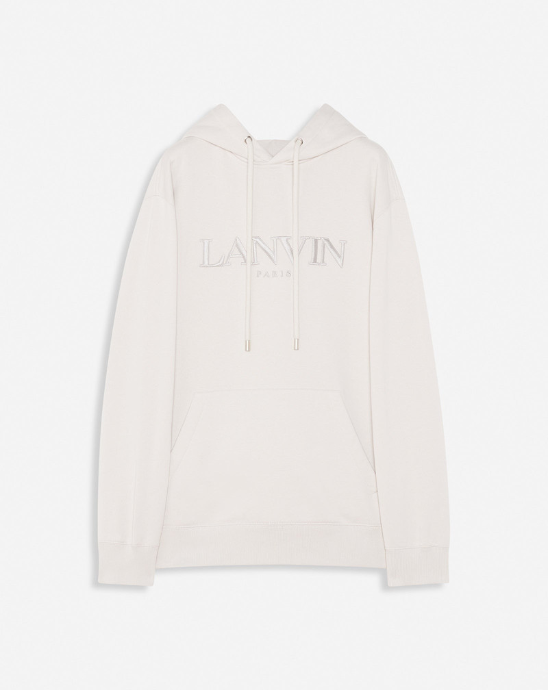OVERSIZED EMBROIDERED LANVIN PARIS HOODIE - 1