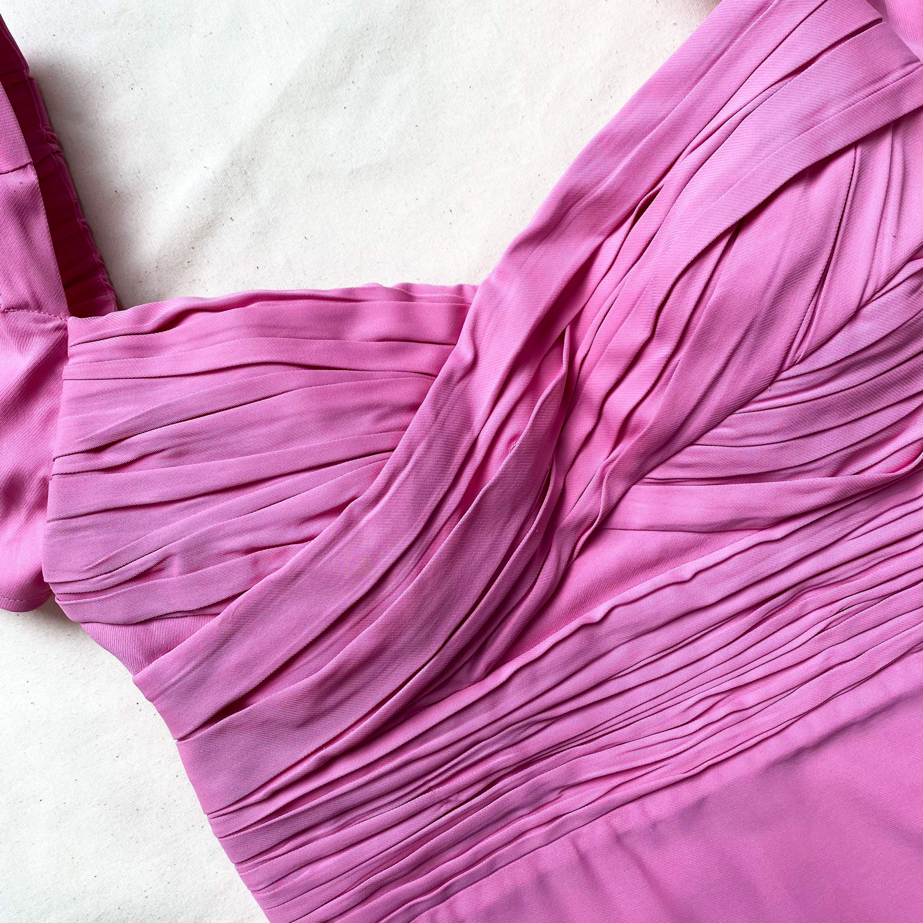 Pink Iris Midi Dress - 6