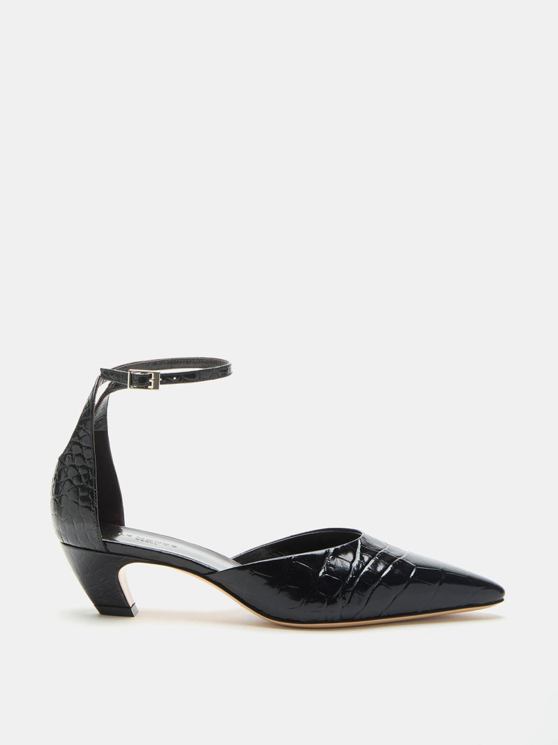 Victoria Kitten / Coco Black Leather Croc Effect 1