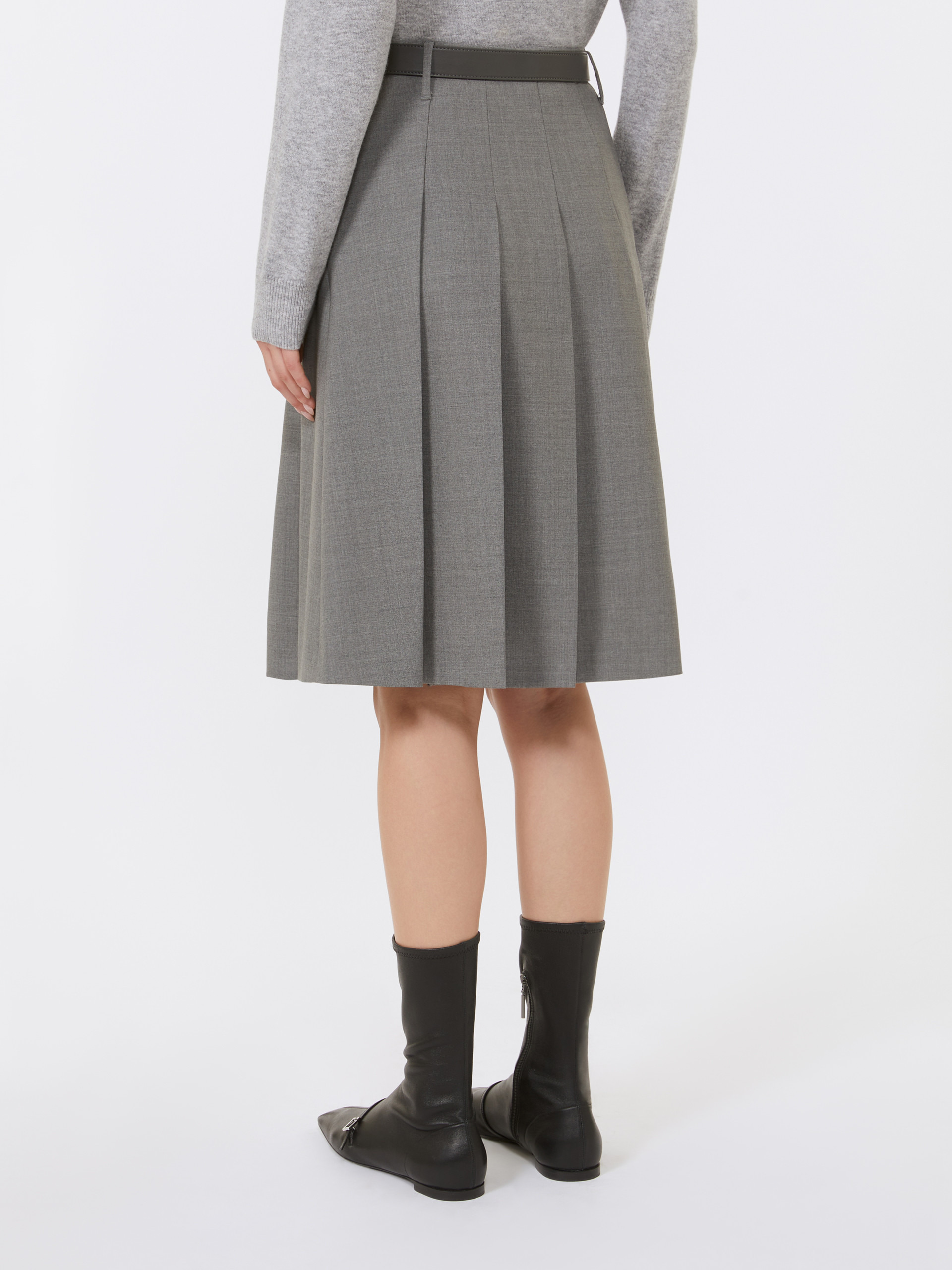 GIMMY Pleated wool skirt - 4