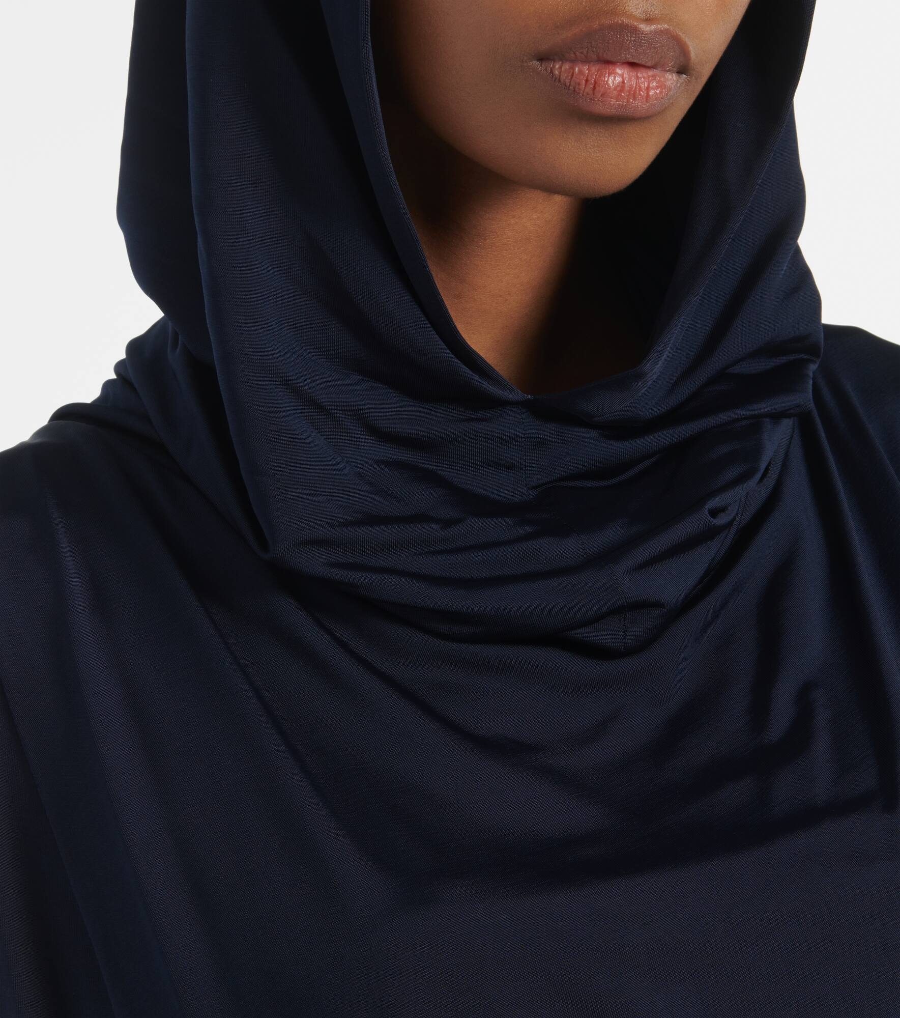 Hooded jersey midi dress - 4