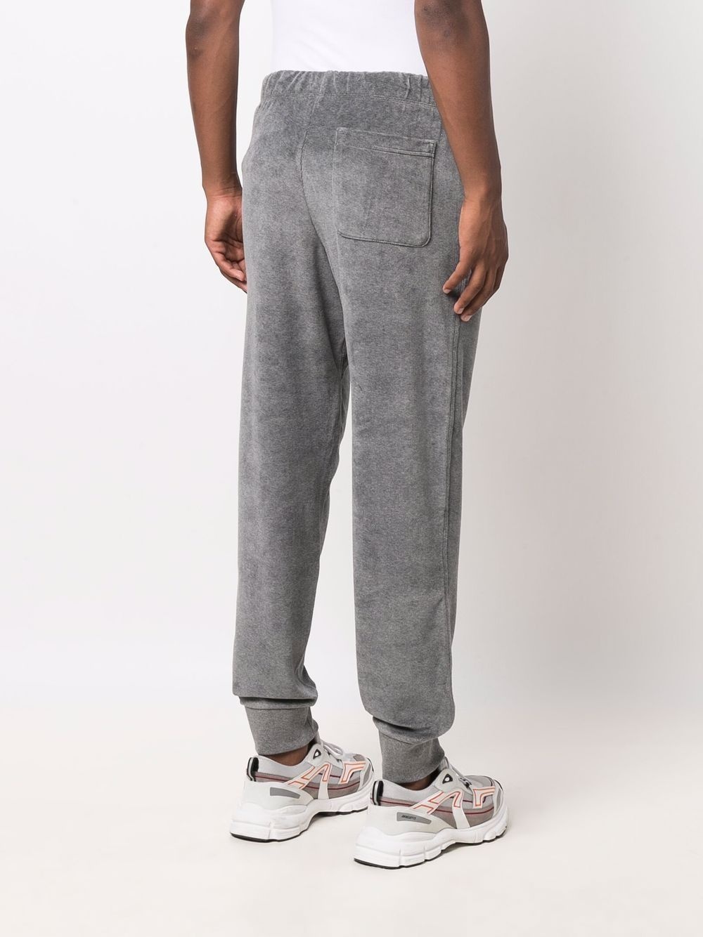 drawstring-waist cotton-blend track trousers - 4