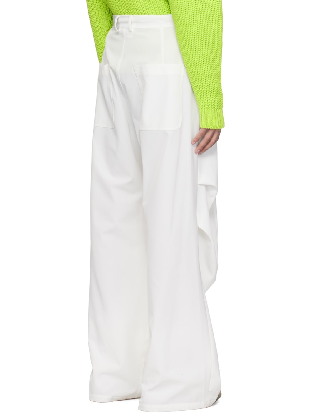 Off-White Wide-Leg Trousers - 3