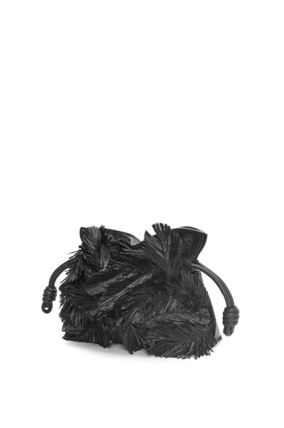 Loewe Howl mini Flamenco clutch in suede and raffia outlook