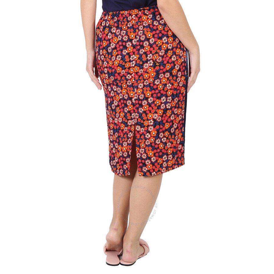 Marni Ladies Floral-print Straight Skirt - 6