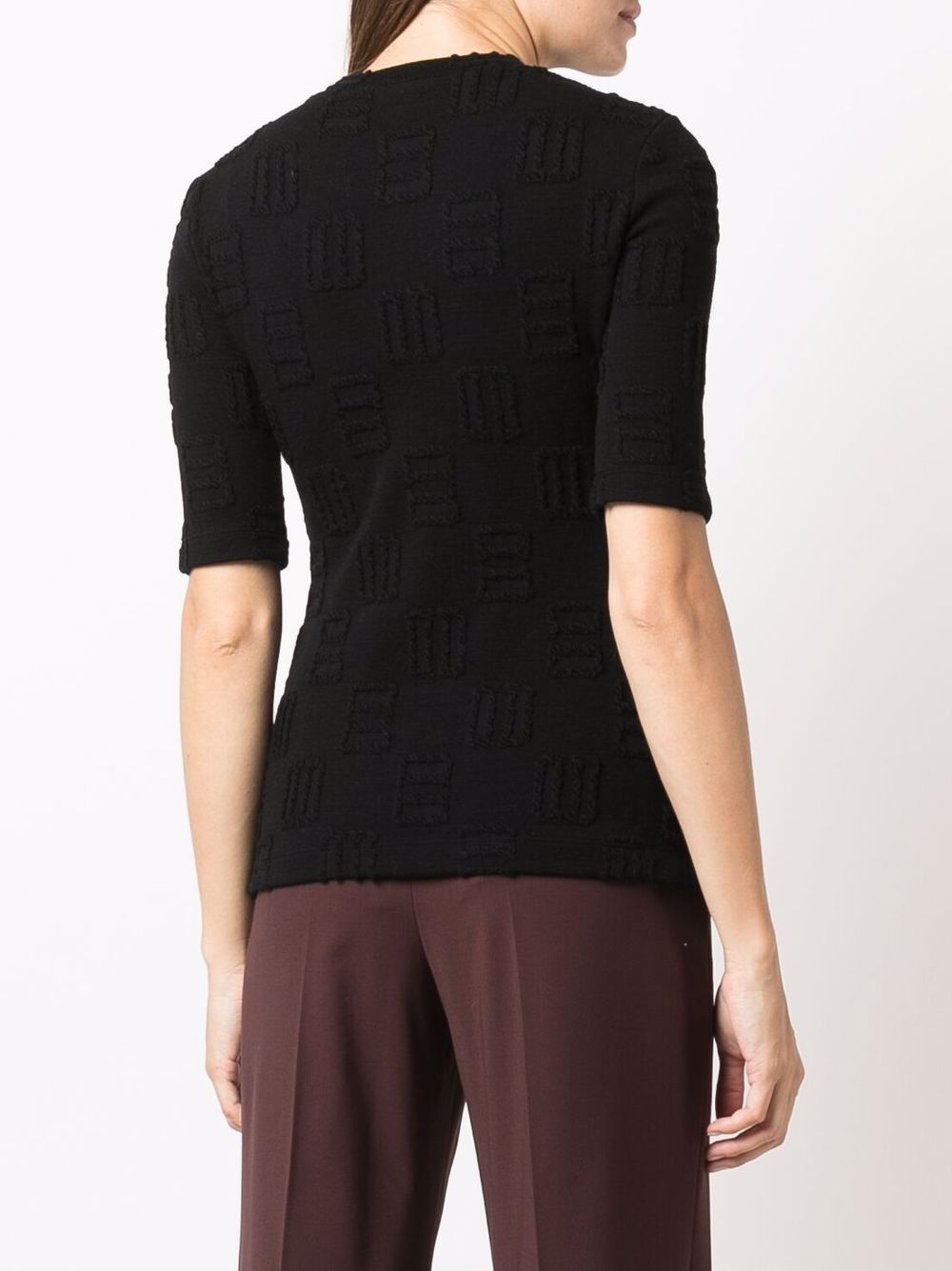 monogram-pattern T-shirt - 4