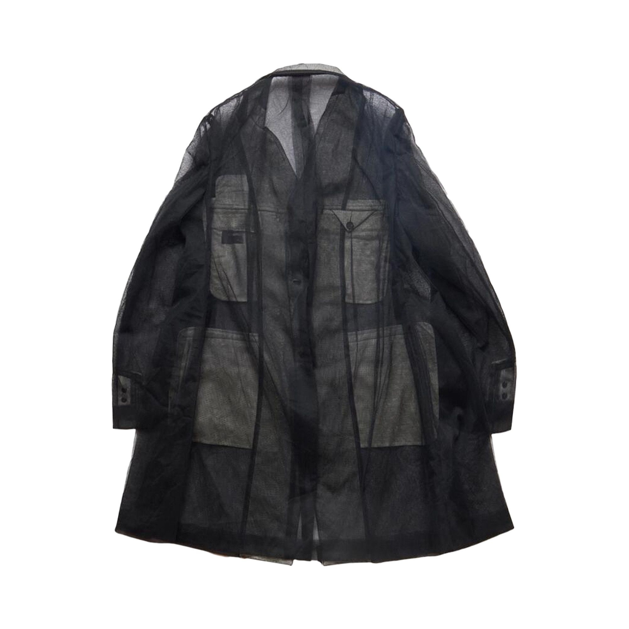 Comme des Garçons Homme Plus Tulle Coat 'Black' - 2