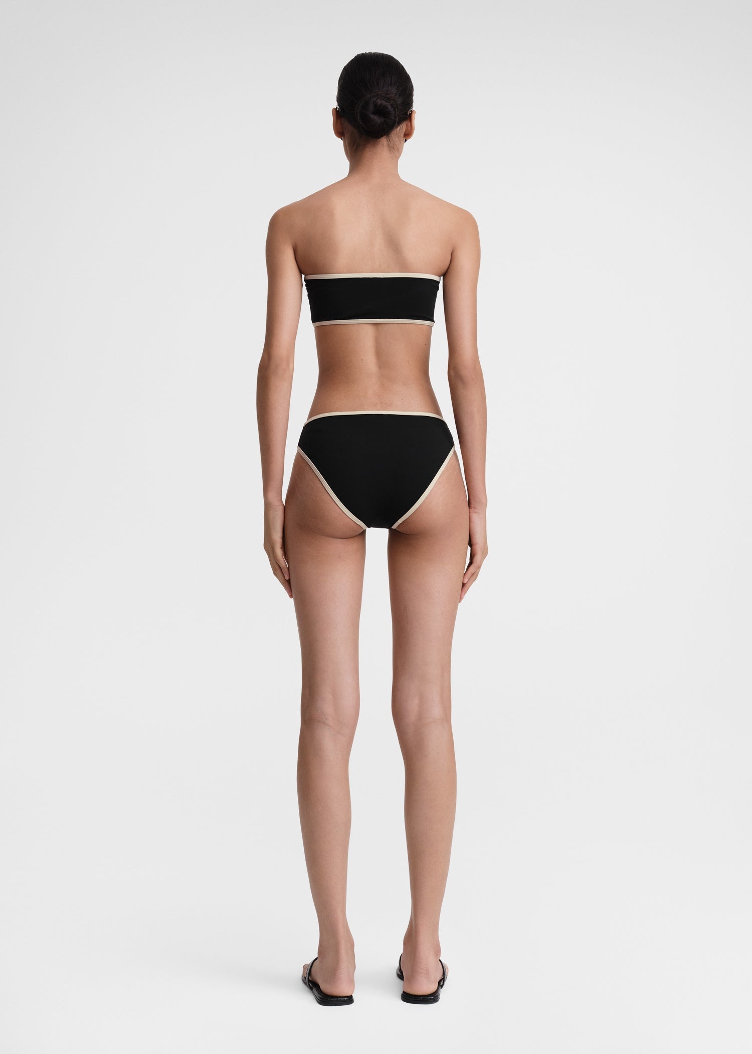 Stripe edge bikini bottoms black - 4