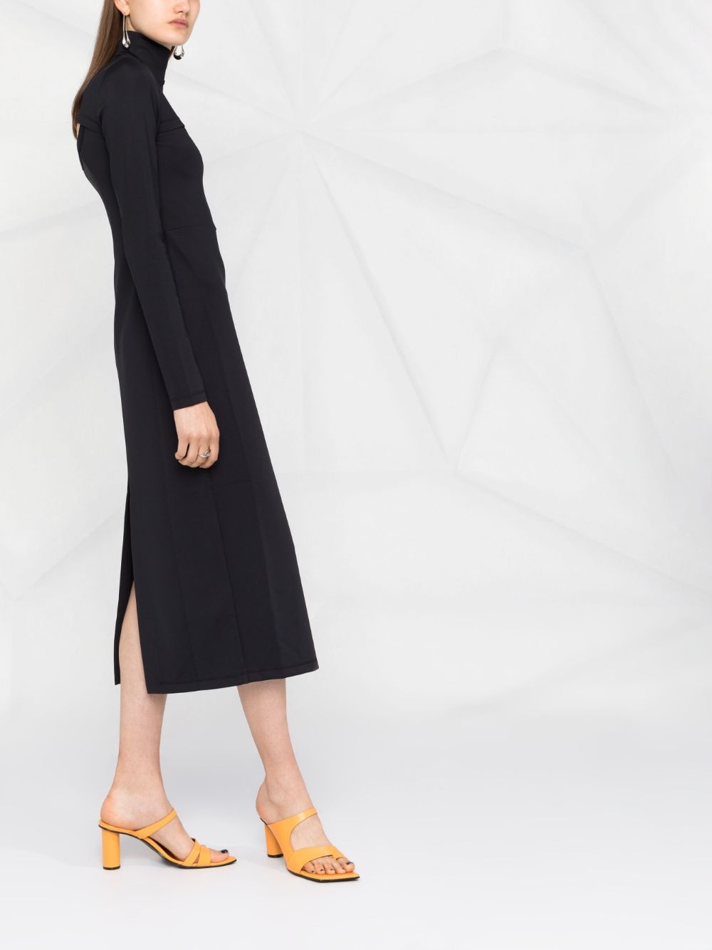 cut-out mid-length dress - 4