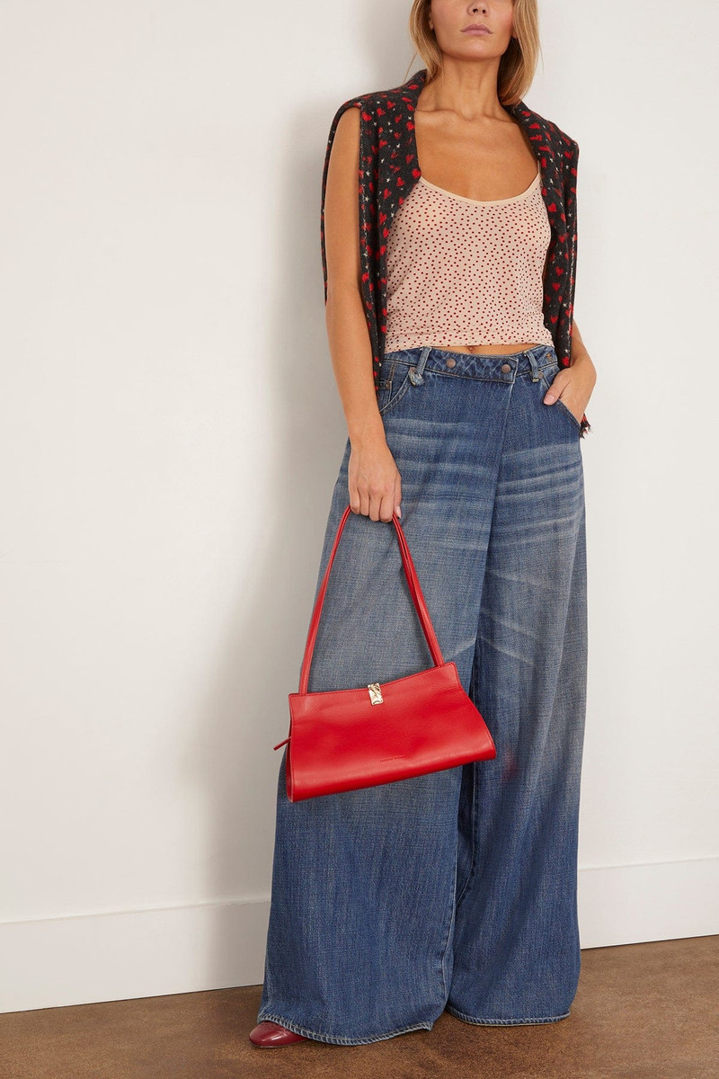 R13 Nico Wrap Jean in Raine Blue outlook