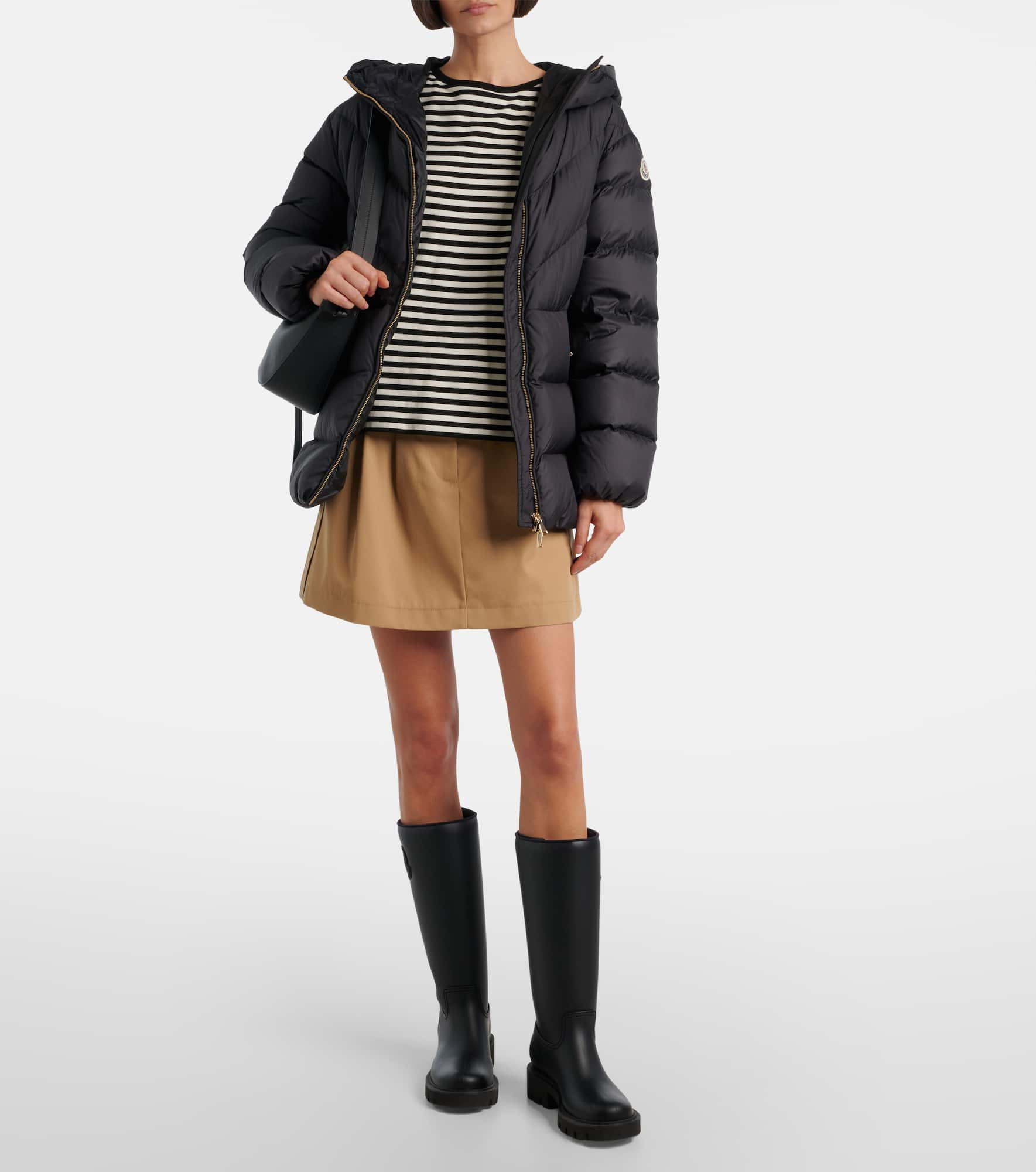 Brosse belted hooded down jacket - 2