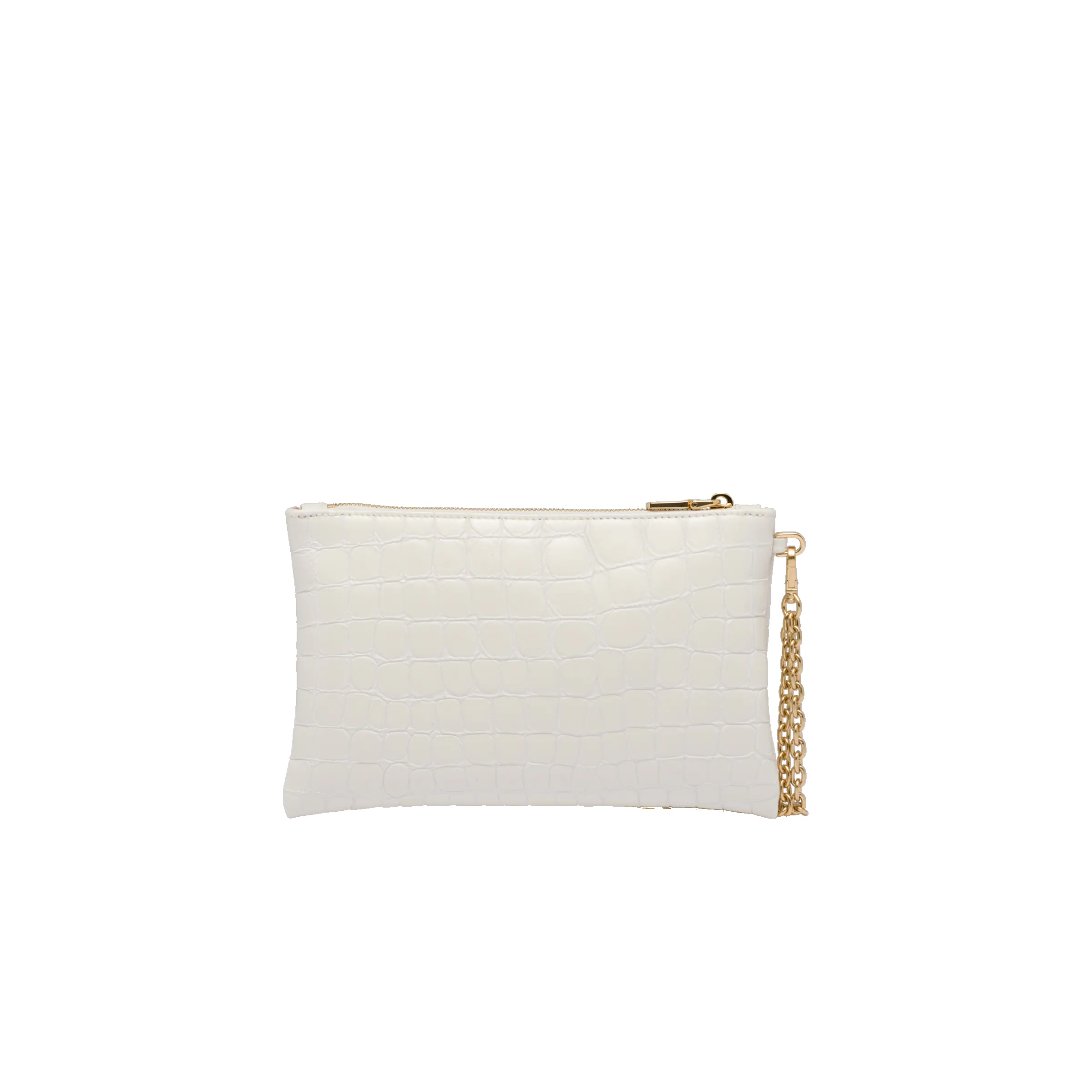 Croco-print leather pouch - 4