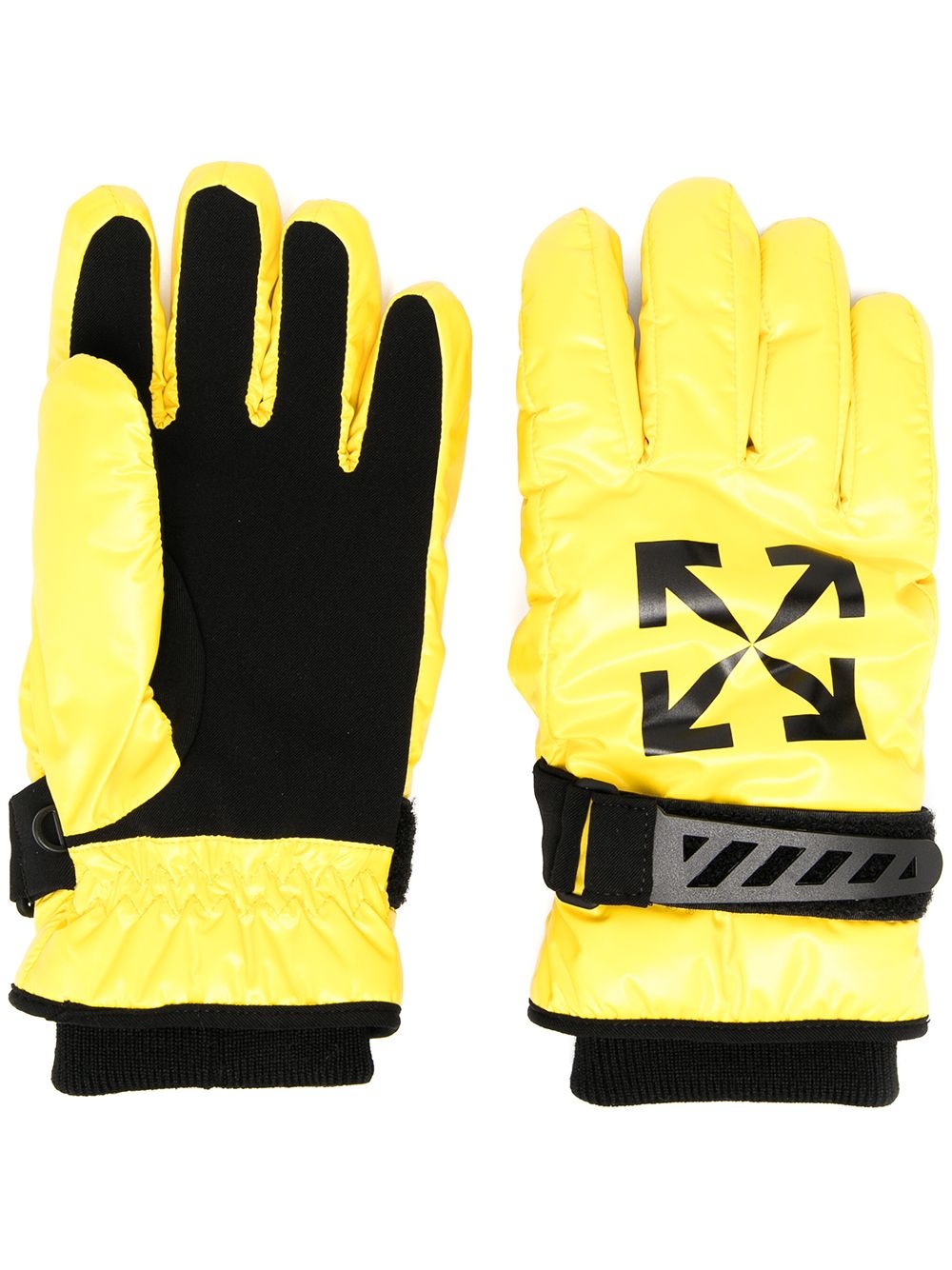 logo print gloves - 1