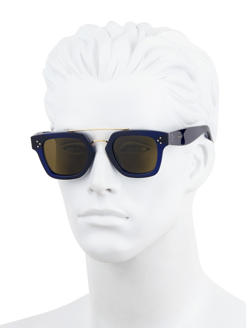 Men's 47MM Plastic Square Sunglasses - Blue 4