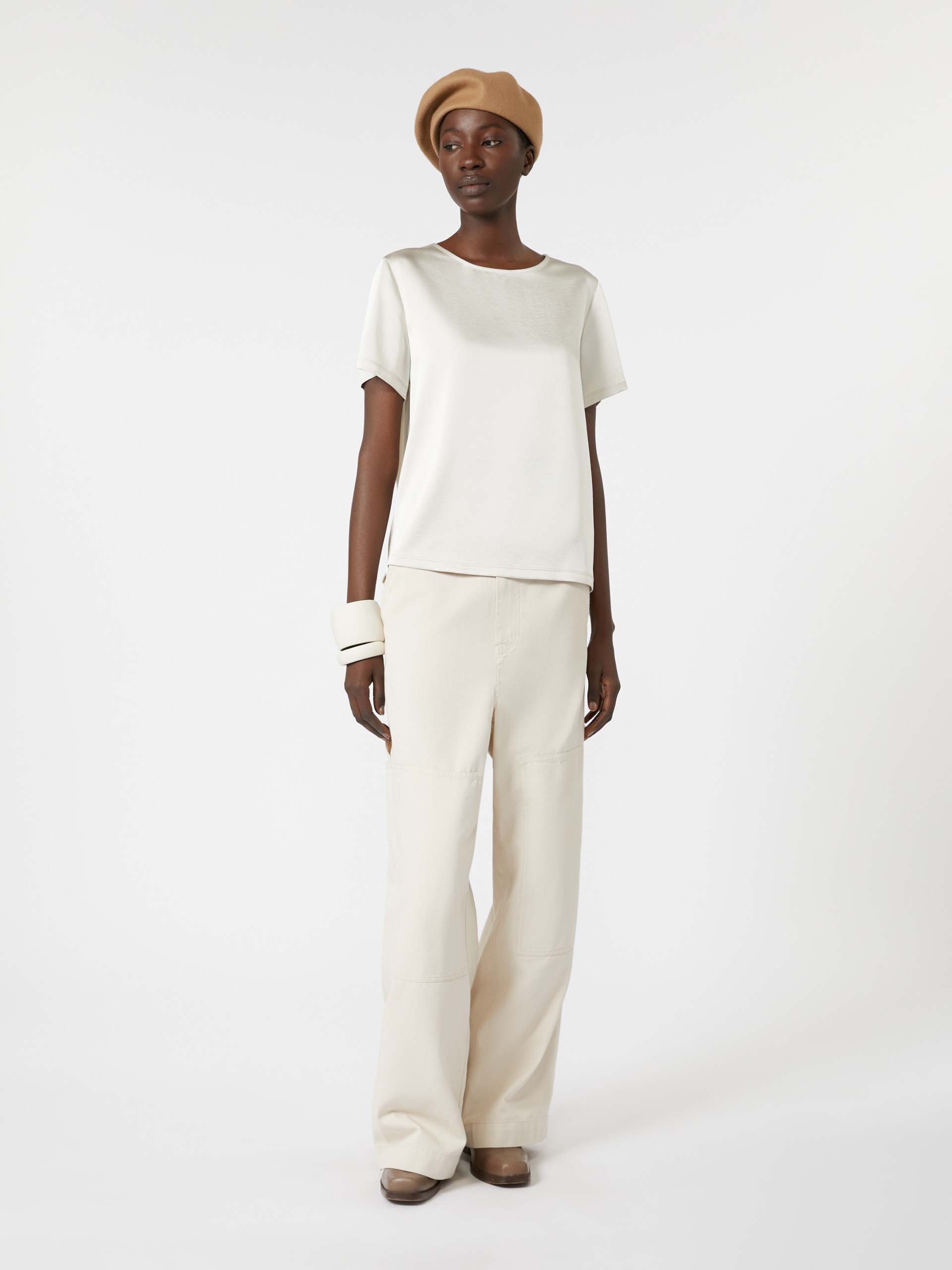 GILBERT Satin and jersey T-shirt - 2
