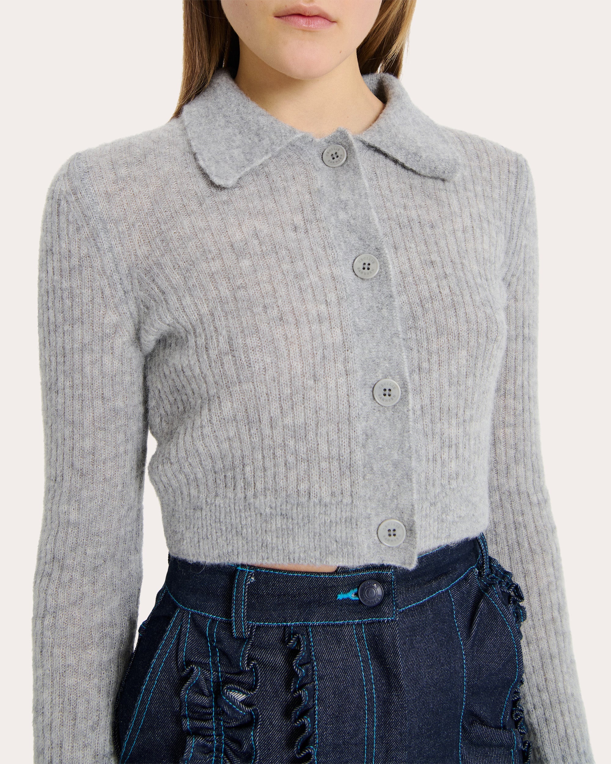 Jacqueline Ribbed Alpaca-Blend Cardigan - 2